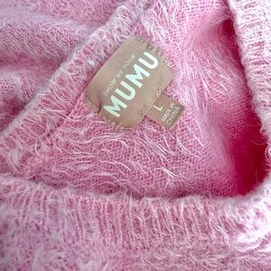 Pink Fuzzy Oversized Sweater